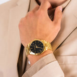 Michael Kors Slim Runway Quartz Black Dial Gold Steel Strap Watch For Men - MK8621 Buy Now By Michael Kors