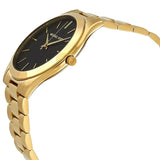 Michael Kors Slim Runway Quartz Black Dial Gold Steel Strap Watch For Men - MK8621 Buy Now By Michael Kors