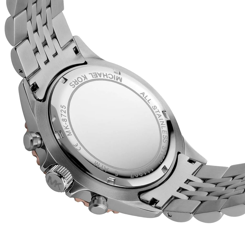 Michael Kors Bayville Chronograph Black Dial Silver Steel Strap Watch For Men - MK8725 Buy Now By Michael Kors