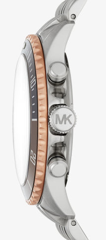 Michael Kors Bayville Chronograph Black Dial Silver Steel Strap Watch For Men - MK8725 Buy Now By Michael Kors