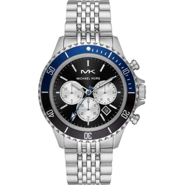 Michael Kors Bayville Chronograph Black Dial Silver Steel Strap Watch For Men - MK8749 Buy Now By Michael Kors