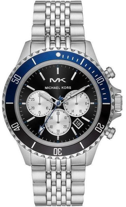 Michael Kors Bayville Chronograph Black Dial Silver Steel Strap Watch For Men - MK8749 Buy Now By Michael Kors