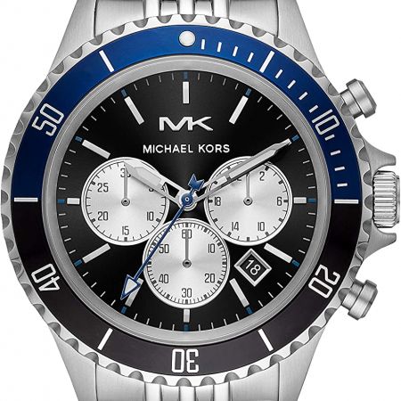 Michael Kors Bayville Chronograph Black Dial Silver Steel Strap Watch For Men - MK8749 Buy Now By Michael Kors