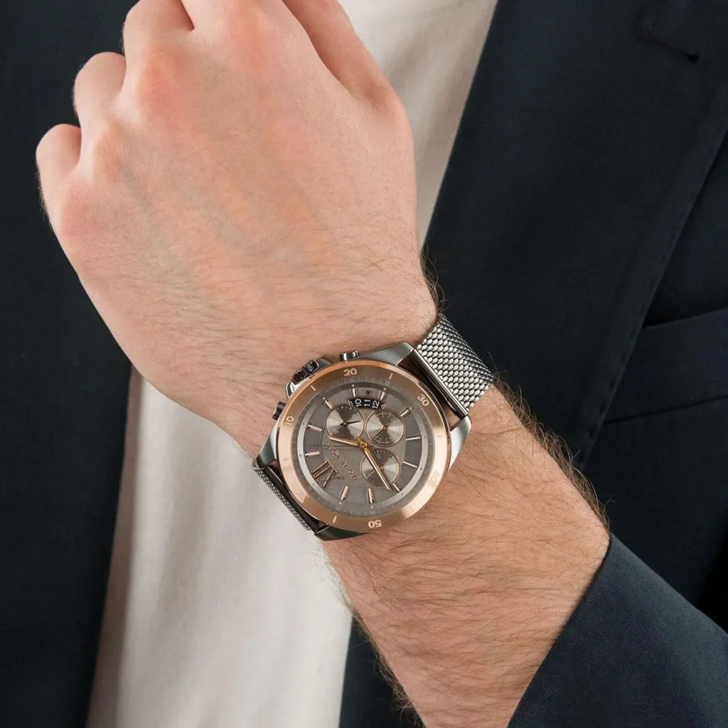 Michael Kors Brecken Chronograph Grey Dial Silver Mesh Strap Watch For Men - MK8868 Buy Now By Michael Kors