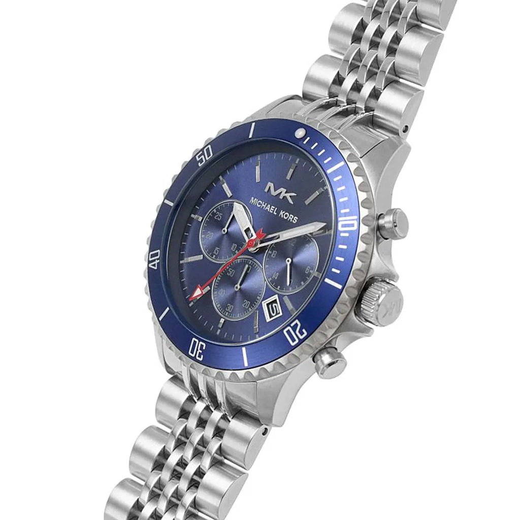 Michael Kors Bayville Chronograph Black Dial Silver Steel Strap Watch For Men - MK8749 Buy Now By Michael Kors