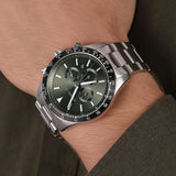 Michael Kors Layton Chronograph Green Dial Silver Steel Strap Watch For Men - MK8912 Buy Now By Michael Kors