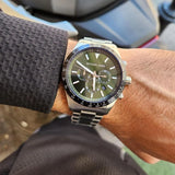 Michael Kors Layton Chronograph Green Dial Silver Steel Strap Watch For Men - MK8912 Buy Now By Michael Kors