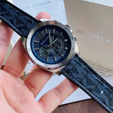 Michael Kors Brecken Chronograph Blue Dial Blue Rubber Strap Watch For Men - MK8923 Buy Now By Michael Kors