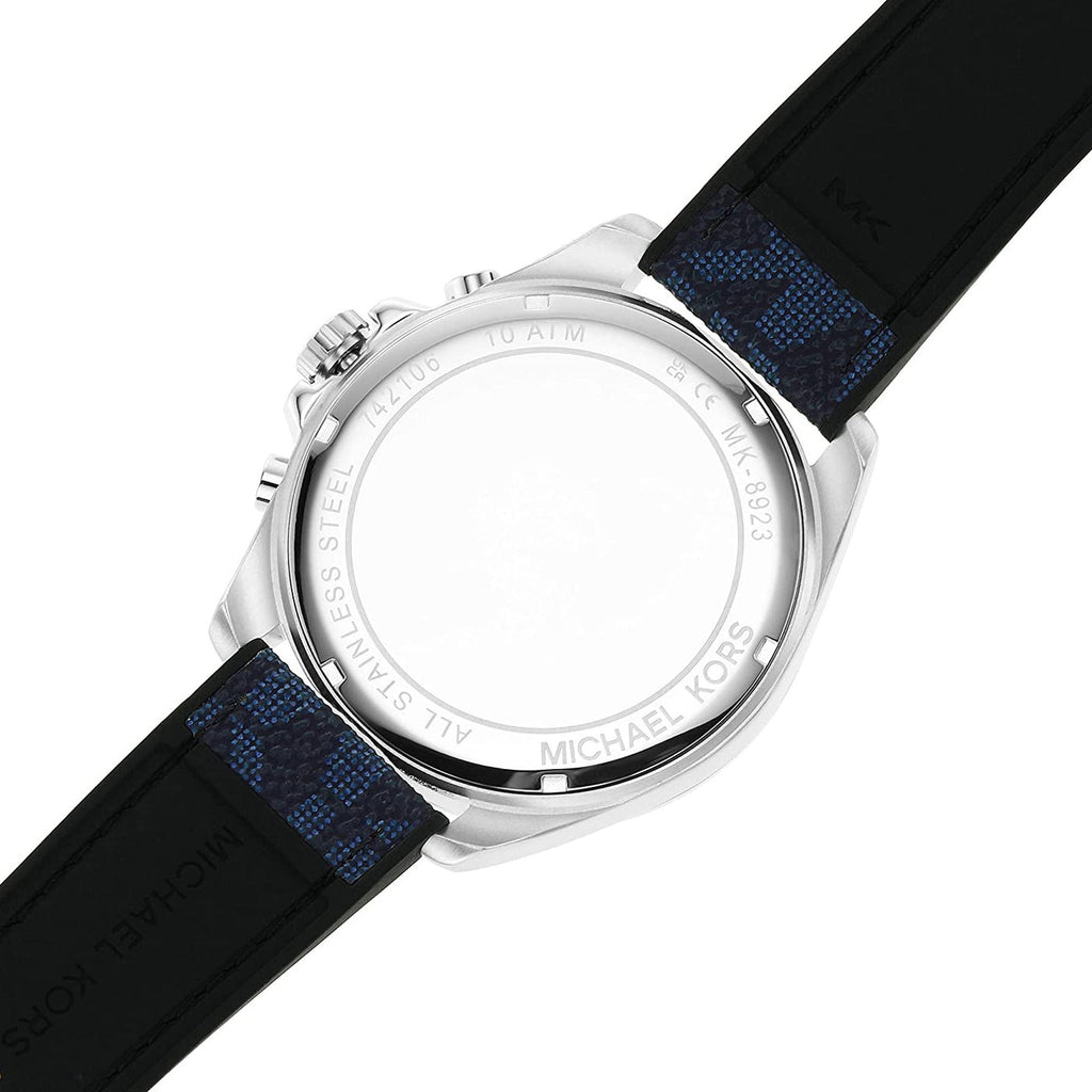 Michael Kors Brecken Chronograph Blue Dial Blue Rubber Strap Watch For Men - MK8923 Buy Now By Michael Kors