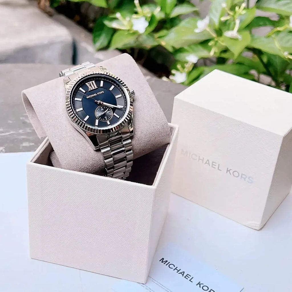 Michael Kors Lexington Quartz Black Dial Silver Steel Strap Watch For Women - MK8946 Buy Now By Michael Kors