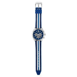 Michael Kors Brecken Chronograph Blue Dial Two Tone PVC Strap Watch For Men - MK8950 Buy Now By Michael Kors