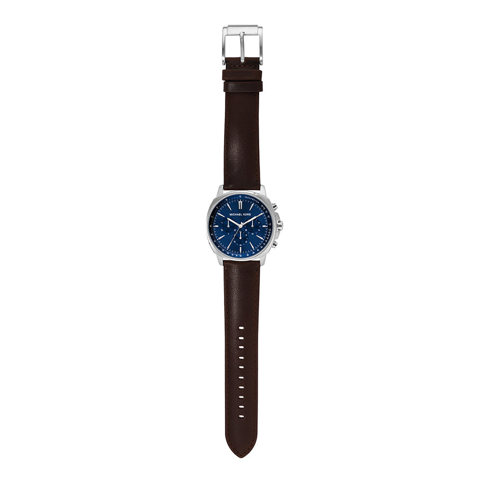 Michael Kors Sullivan Quartz Blue Dial Brown Leather Strap Watch For Men - MK8996 Buy Now By Michael Kors