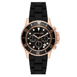 Michael Kors Everest Chronograph Black Dial Black Silicone Strap Watch For Men - MK9055 Buy Now By Michael Kors