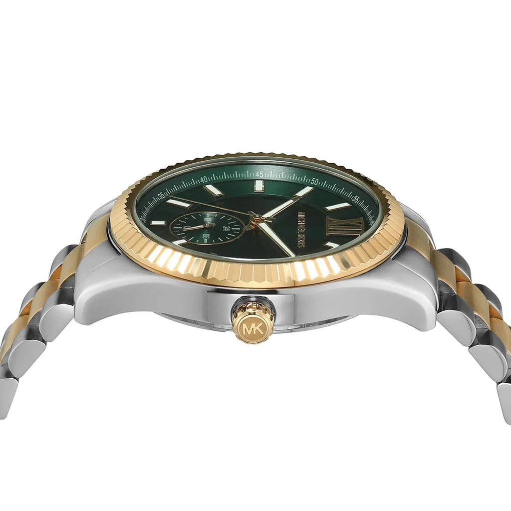 Michael Kors Lexington Quartz Green Dial Two Tone Steel Strap Watch For Men - MK9063 Buy Now By Michael Kors