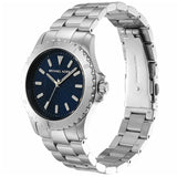 Michael Kors Everest Three-Hand Blue Dial Silver Steel Strap Watch For Men - MK9079 Buy Now By Michael Kors