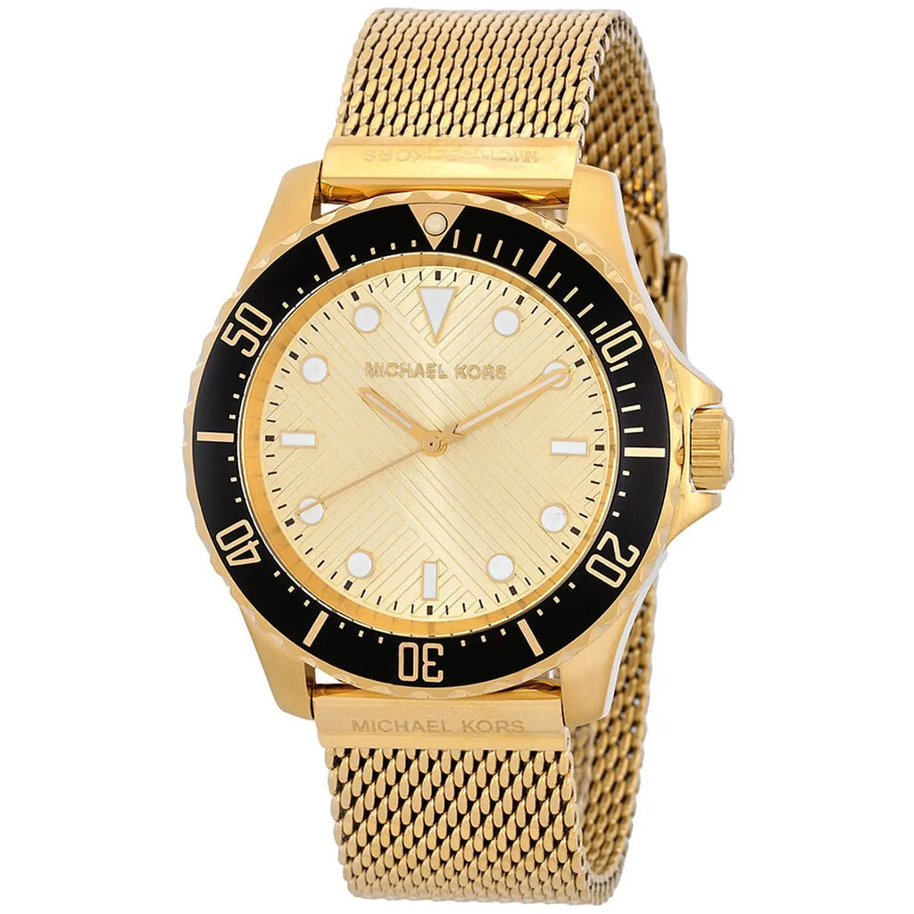 Michael Kors Everest Chronograph Gold Dial Gold Mesh Strap Watch For Men - MK9083 Buy Now By Michael Kors