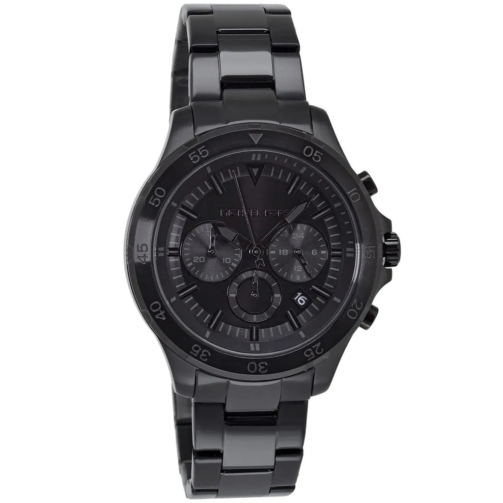 Michael Kors Grayson Chronograph Black Dial Black Steel Strap Watch For Men - MK9109 Buy Now By Michael Kors