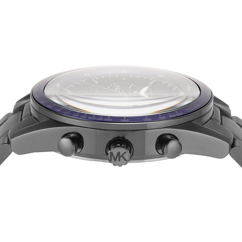 Michael Kors Accelerator Chronograph Blue Dial Grey Steel Strap Watch For Men - MK9111 Buy Now By Michael Kors