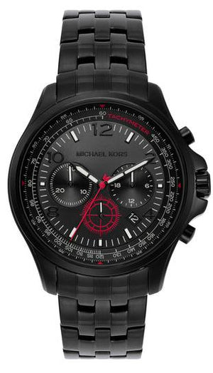 Michael Kors Pilot Chronograph Black Dial Black Steel Strap Watch For Men - MK9127 Buy Now By Michael Kors