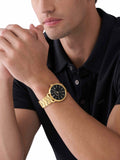 Michael Kors Blake Quartz Black Dial Gold Steel Strap Watch for Men - MK9136 Buy Now By Michael Kors