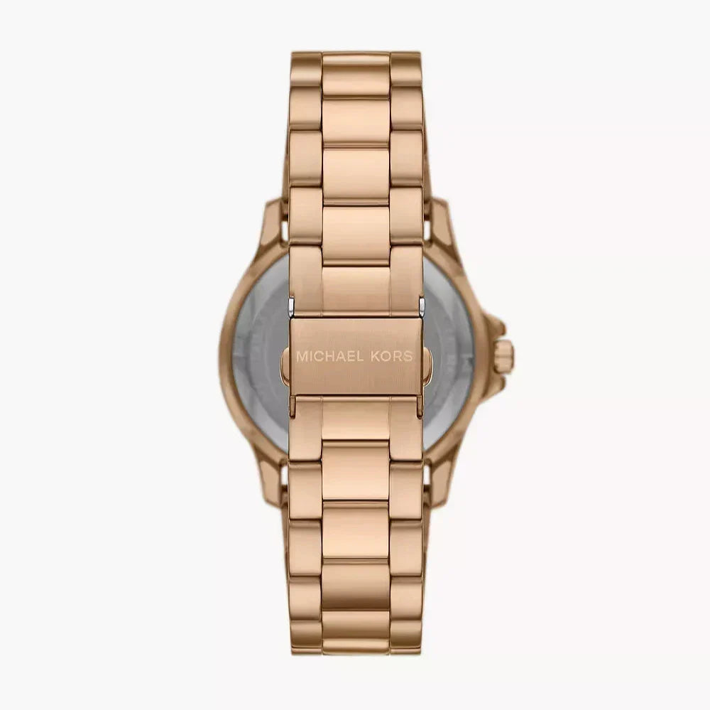 Michael Kors Everest Three Hand Quartz Black Dial Gold Steel Strap Watch For Men - MK9140 Buy Now By Michael Kors