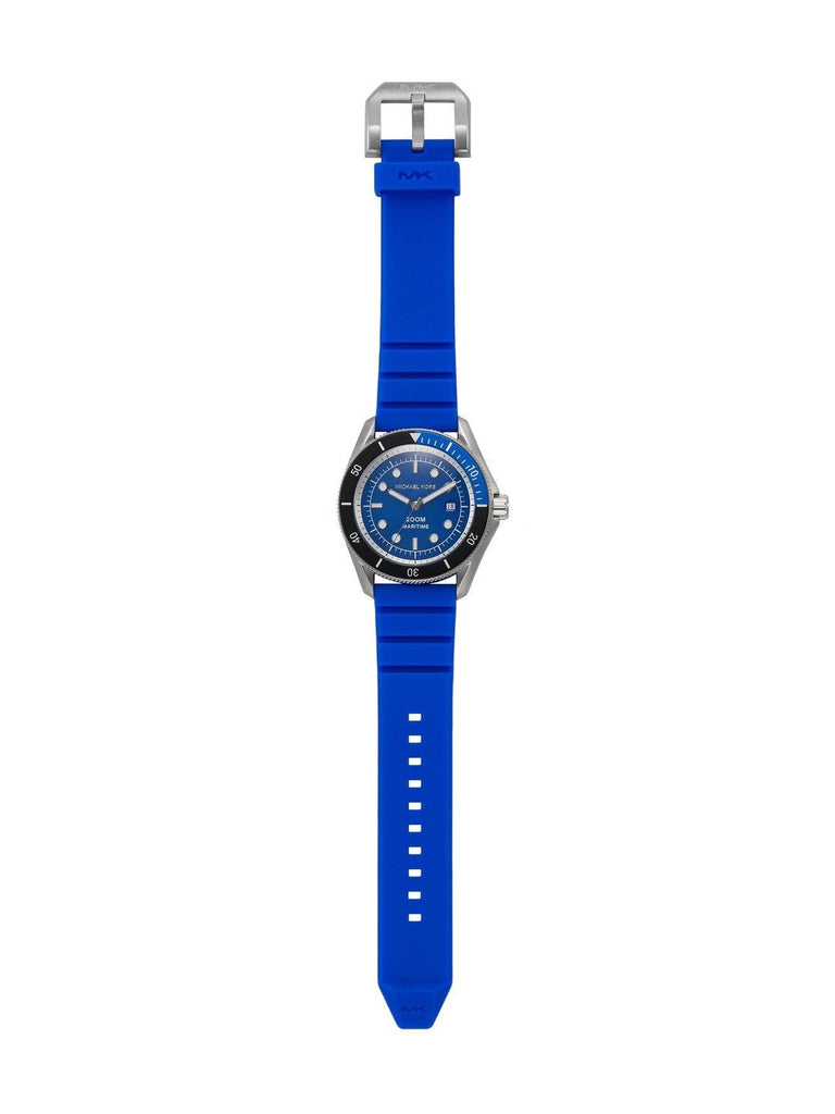 Michael Kors Maritime Three-Hand Analog Blue Dial Blue Silicone Strap Watch for Men - MK9156 Buy Now By Michael Kors