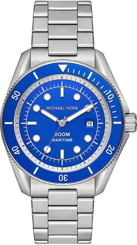 Michael Kors Maritime Three-Hand Blue Dial Silver Steel Strap Watch for Men - MK9160 Buy Now By Michael Kors