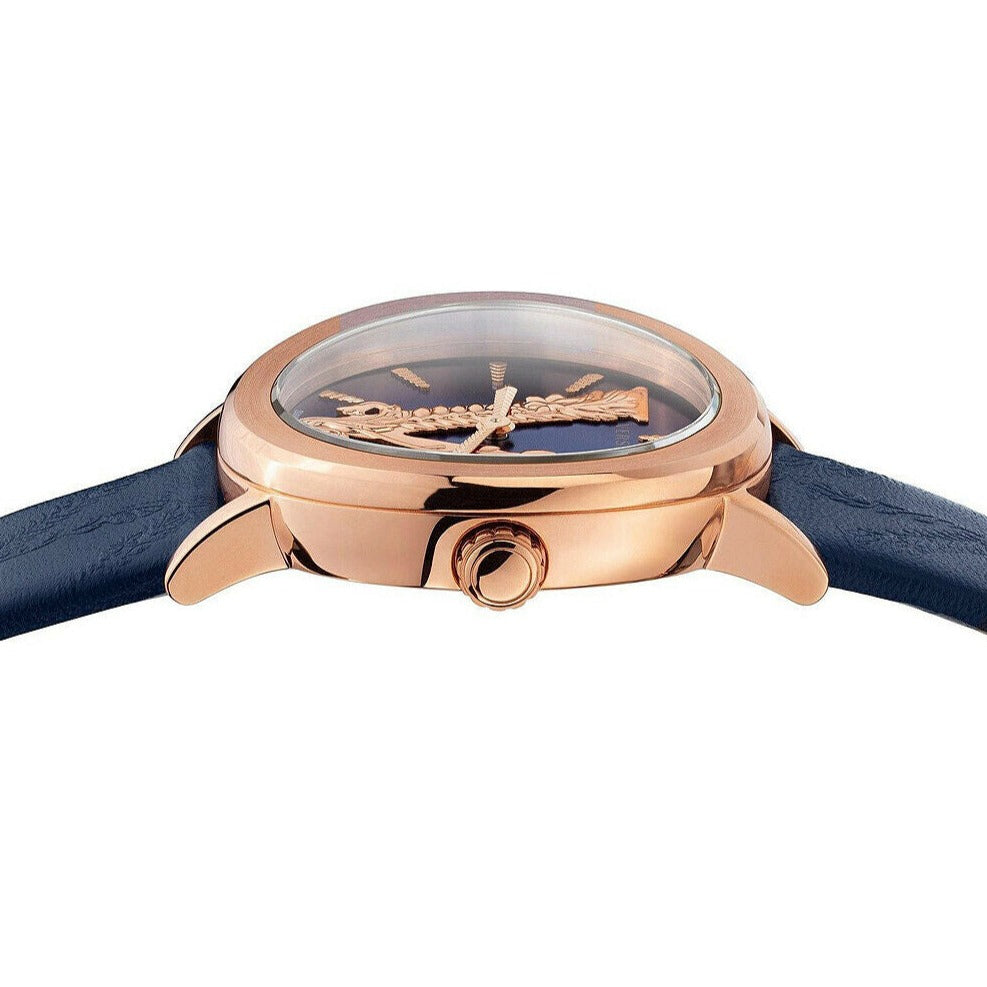 Versace Virtus Quartz Blue Dial Blue Leather Strap Watch for Women - VEHC00419 Buy Now By Versace