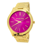 Michael Kors Slim Runway Pink Dial Rose Gold Steel Strap Watch for Women - MK3264 Buy Now By Michael Kors