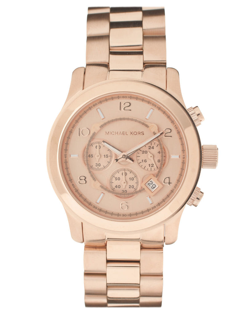 Michael Kors Runway Chronograph Rose Gold Dial Rose Gold Steel Strap Watch for Men - MK8096 Buy Now By Michael Kors
