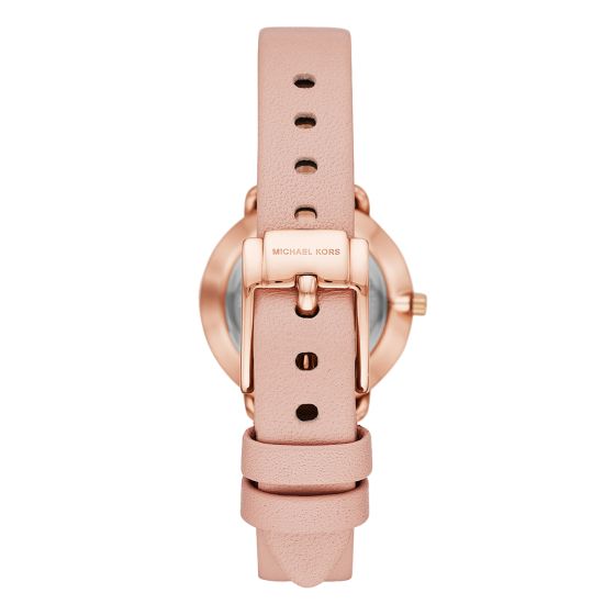 Michael Kors Petite Portia Silver Dial Pink Rubber Strap Watch For Women - MK2735 Buy Now By Michael Kors