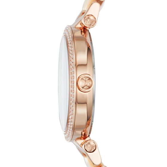 Michael Kors Parker Mother of Pearl Pink Dial Two Tone Steel Strap Watch for Women - MK6492 Buy Now By Michael Kors