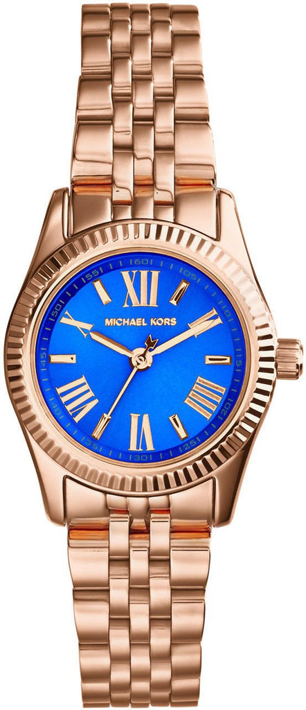 Michael Kors Lexington Quartz Blue Dial Rose Gold Steel Strap Watch For Women - MK3272 Buy Now By Michael Kors