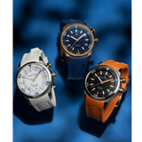 Maurice Lacroix Pontos Divers Limited Edition Blue Dial Blue Leather Strap Watch For Men - PT6248-BRZ0B-430-4 Buy Now By Maurice Lacroix