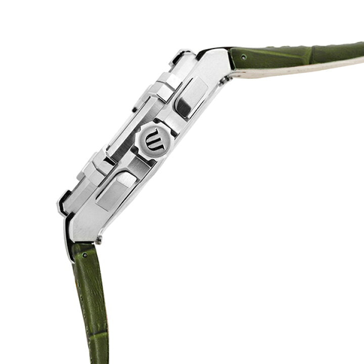 Maurice Lacroix Aikon Chronograph Black Dial Green Leather Strap Watch for Men - AI1018-PVB21-330-1 Buy Now By Maurice Lacroix