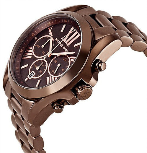 Michael Kors Bradshaw Chronograph Brown Dial Brown Steel Strap Watch For Women - MK6247 Buy Now By Michael Kors
