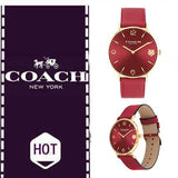 Coach Perry Red Dial Red Leather Strap Watch for Women - 14503867 Buy Now By Coach