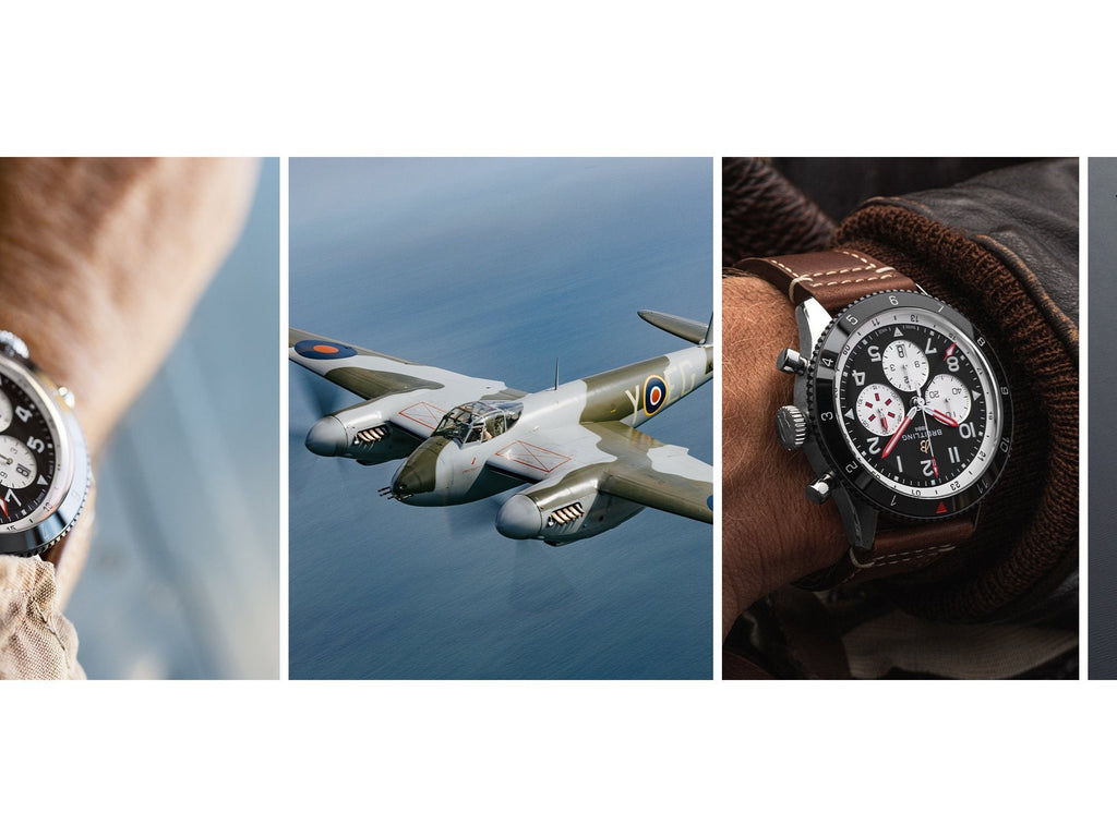 Breitling Super Avi B04 Chronograph GMT 46 Mosquito Black Dial Brown Leather Strap Watch for Men - YB04451A1B1X1 Buy Now By Breitling