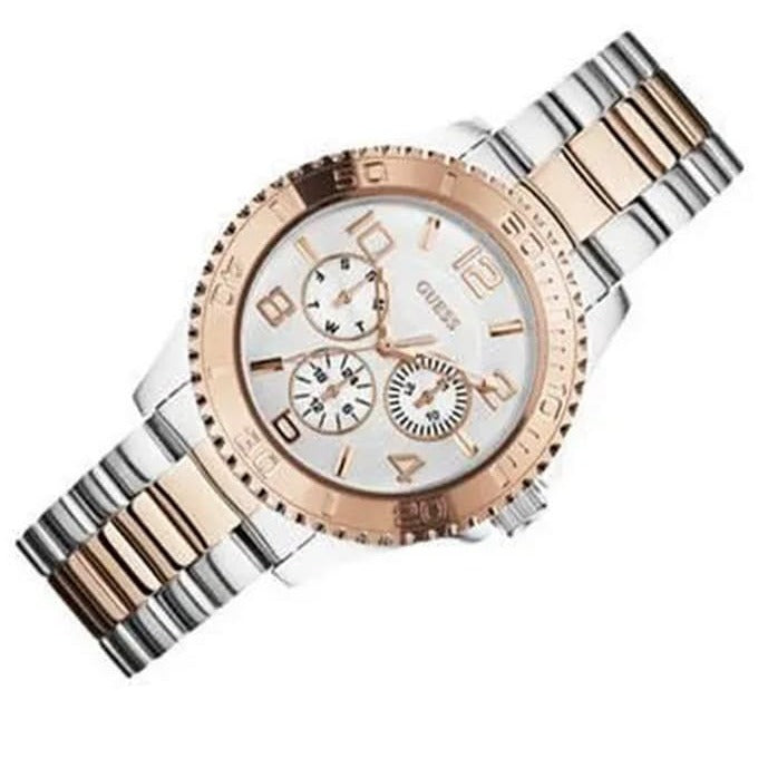 Guess BFF Multifunction Silver Dial Two Tone Steel Strap Watch for Women - W0231L5 Buy Now By Guess