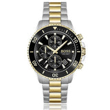 Hugo Boss Admiral Black Dial Two Tone Steel Strap Watch for Men - 1513908 Buy Now By Hugo Boss