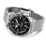 Breitling Superocean Heritage B20 Automatic 42 Black Dial Silver Mesh Bracelet Watch for Men - AB2010121B1A1 Buy Now By Breitling