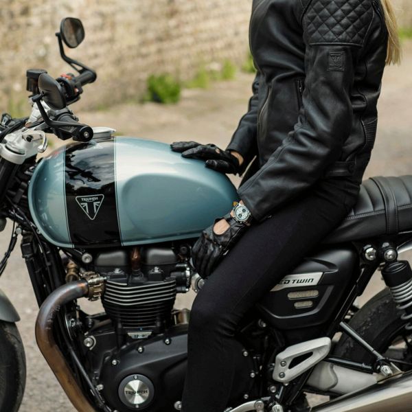 Breitling Top Time B01 Triumph Blue Dial Black Leather Strap Watch for Men - AB01764A1C1X1 Buy Now By Breitling