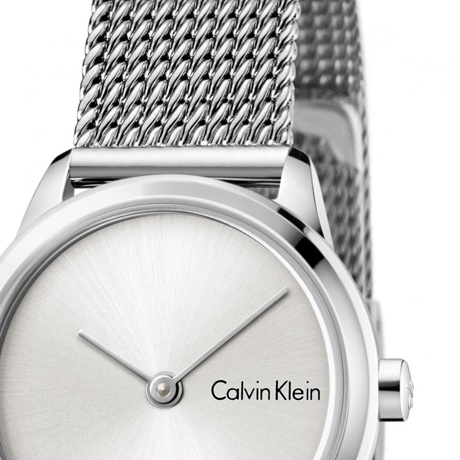 Calvin Klein Minimal White Dial Silver Mesh Bracelet Watch for Women - K3M231Y6 Buy Now By Calvin Klein