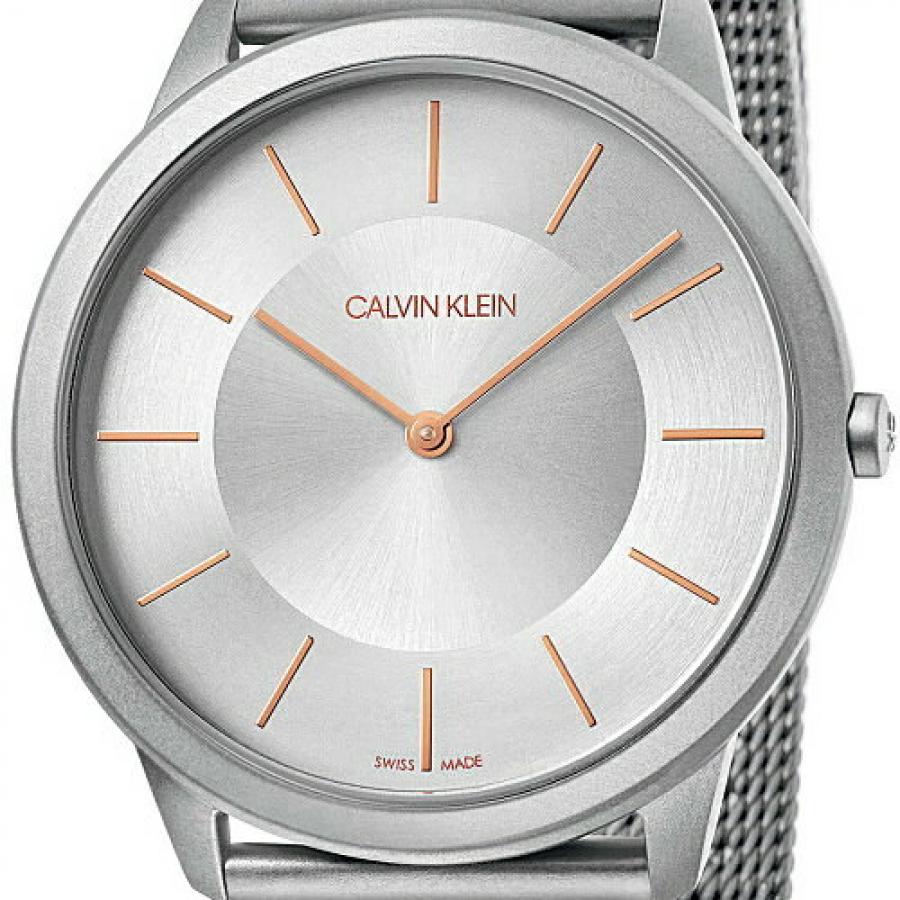 Calvin Klein Minimal Silver Dial Silver Mesh Strap Watch For Men - K3M521Y6 Buy Now By Calvin Klein
