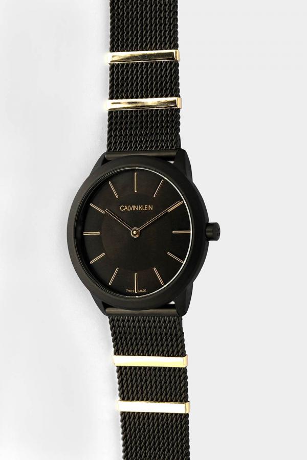 Calvin Klein Minimal Black Dial Black Steel Strap Watch For Men - K3M524Z1 Buy Now By Calvin Klein