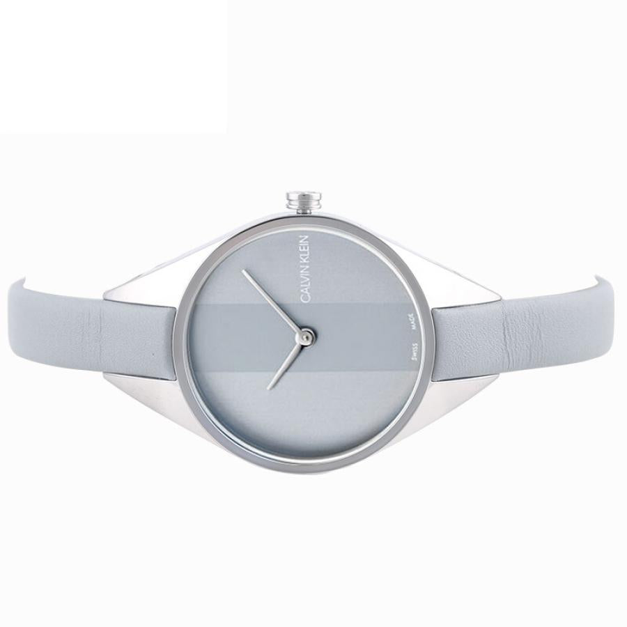 Calvin Klein Rebel Grey Dial Grey Leather Strap Watch for Women - K8P231Q4 Buy Now By Calvin Klein