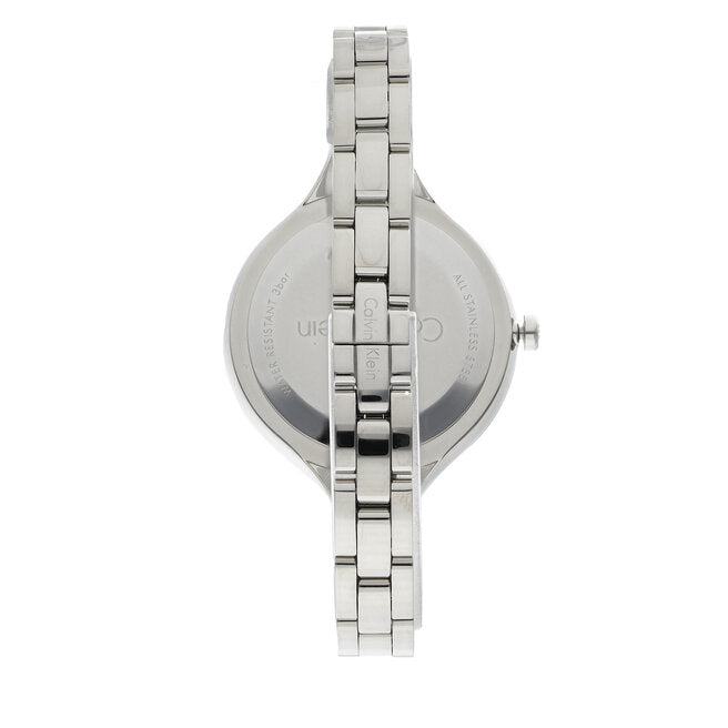 Calvin Klein Graphic White Dial Silver Steel Strap Watch for Women - K7E23146 Buy Now By Calvin Klein