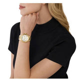 Michael Kors Camille Chronograph White Dial Gold Steel Strap Watch For Women - MK7270 Buy Now By Michael Kors