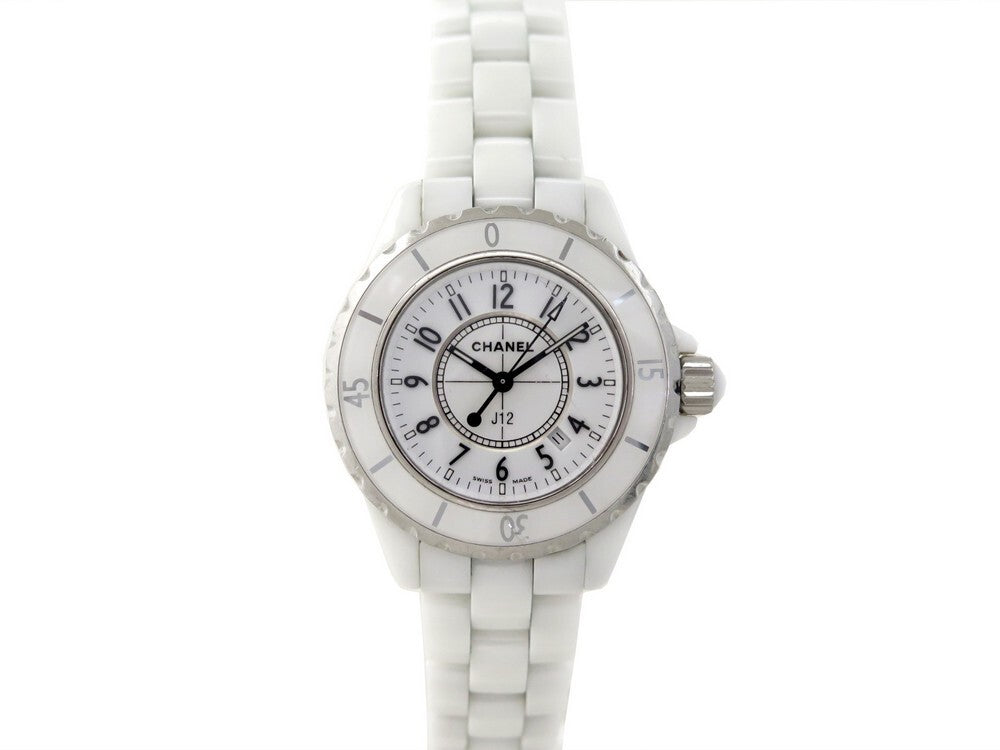 Chanel J12 Ceramic White Dial White Steel Strap Watch for Women - J12 H0968 Buy Now By Chanel
