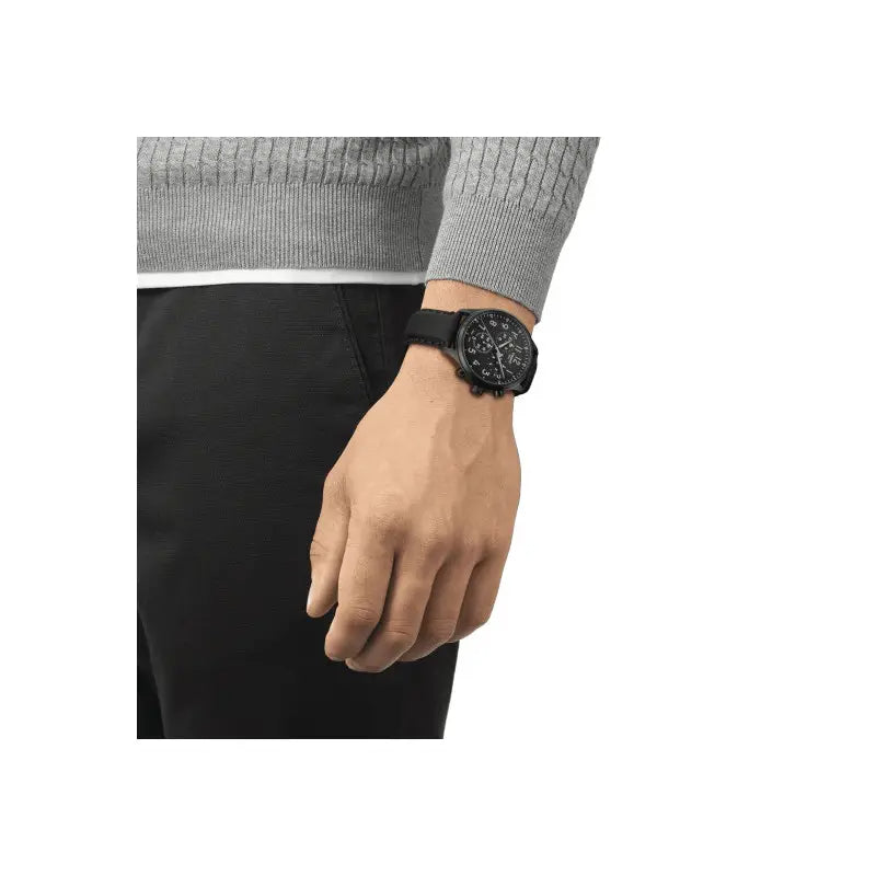 Tissot Chrono XL Vintage Black Dial Black Leather Strap Watch For Men - T116.617.36.052.00 Buy Now By Tissot